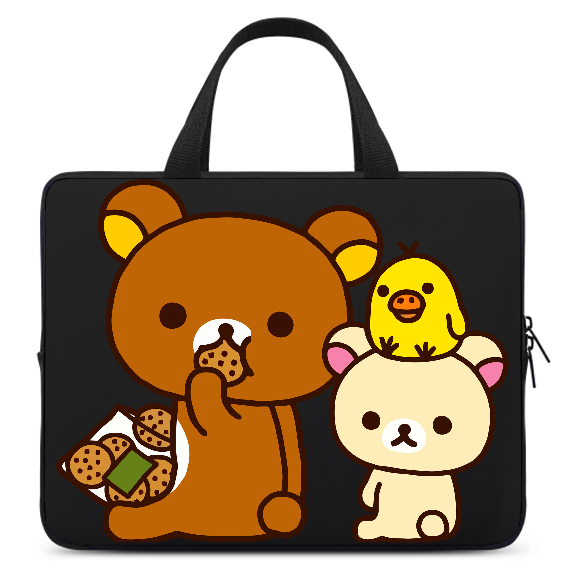 （画像用） リラックマ リラックマ キイロイトリ Rilakkuma Korilakkuma Kiiroitori 手提げノートパソコンバッグ