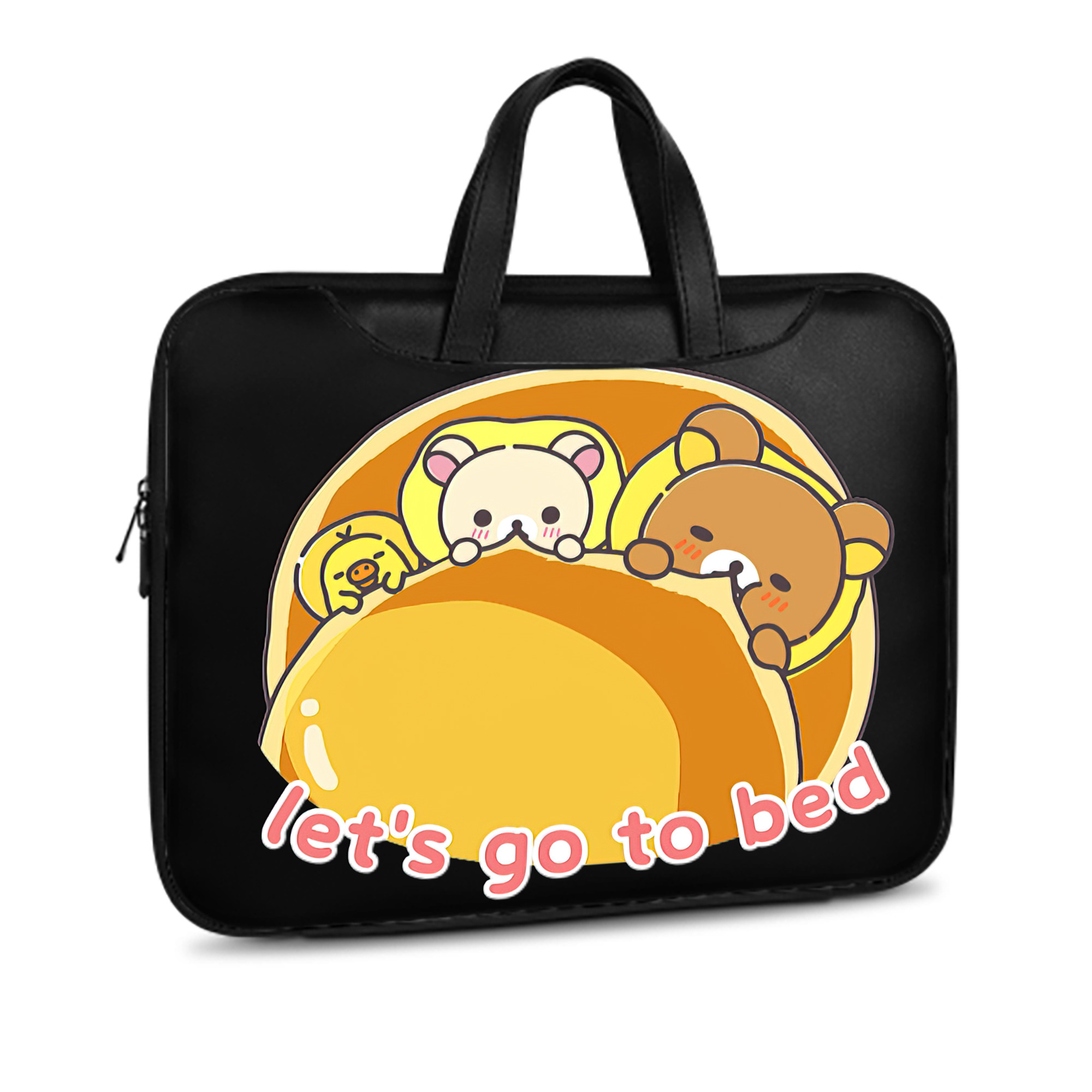 （画像用） リラックマ リラックマ キイロイトリ Rilakkuma Korilakkuma Kiiroitori レザーラップトップバッグ　ノートパソコンケース