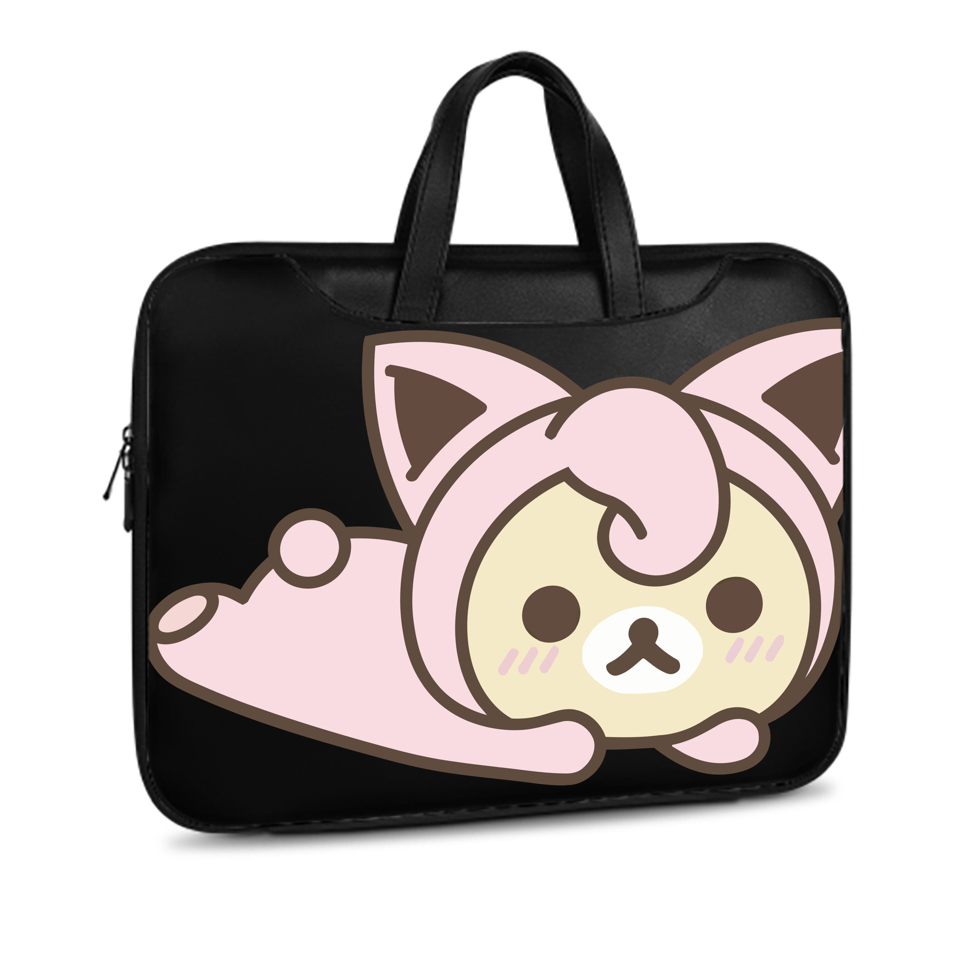 （画像用） リラックマ リラックマ キイロイトリ Rilakkuma Korilakkuma Kiiroitori レザーラップトップバッグ　ノートパソコンケース
