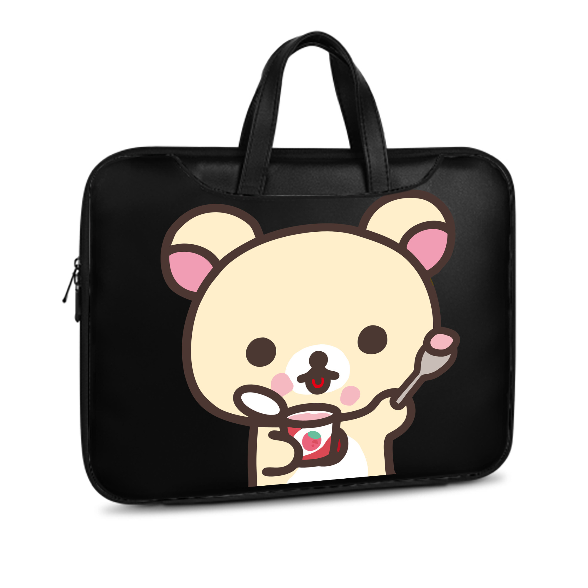 （画像用） リラックマ リラックマ キイロイトリ Rilakkuma Korilakkuma Kiiroitori レザーラップトップバッグ　ノートパソコンケース