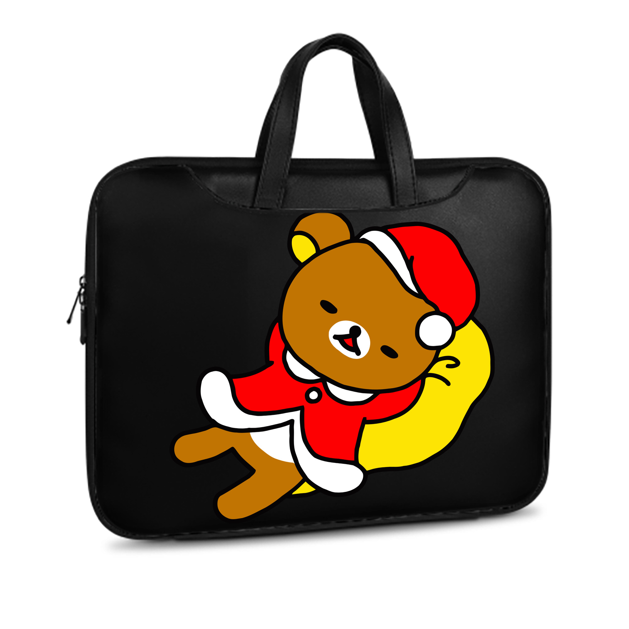 （画像用） リラックマ リラックマ キイロイトリ Rilakkuma Korilakkuma Kiiroitori レザーラップトップバッグ　ノートパソコンケース