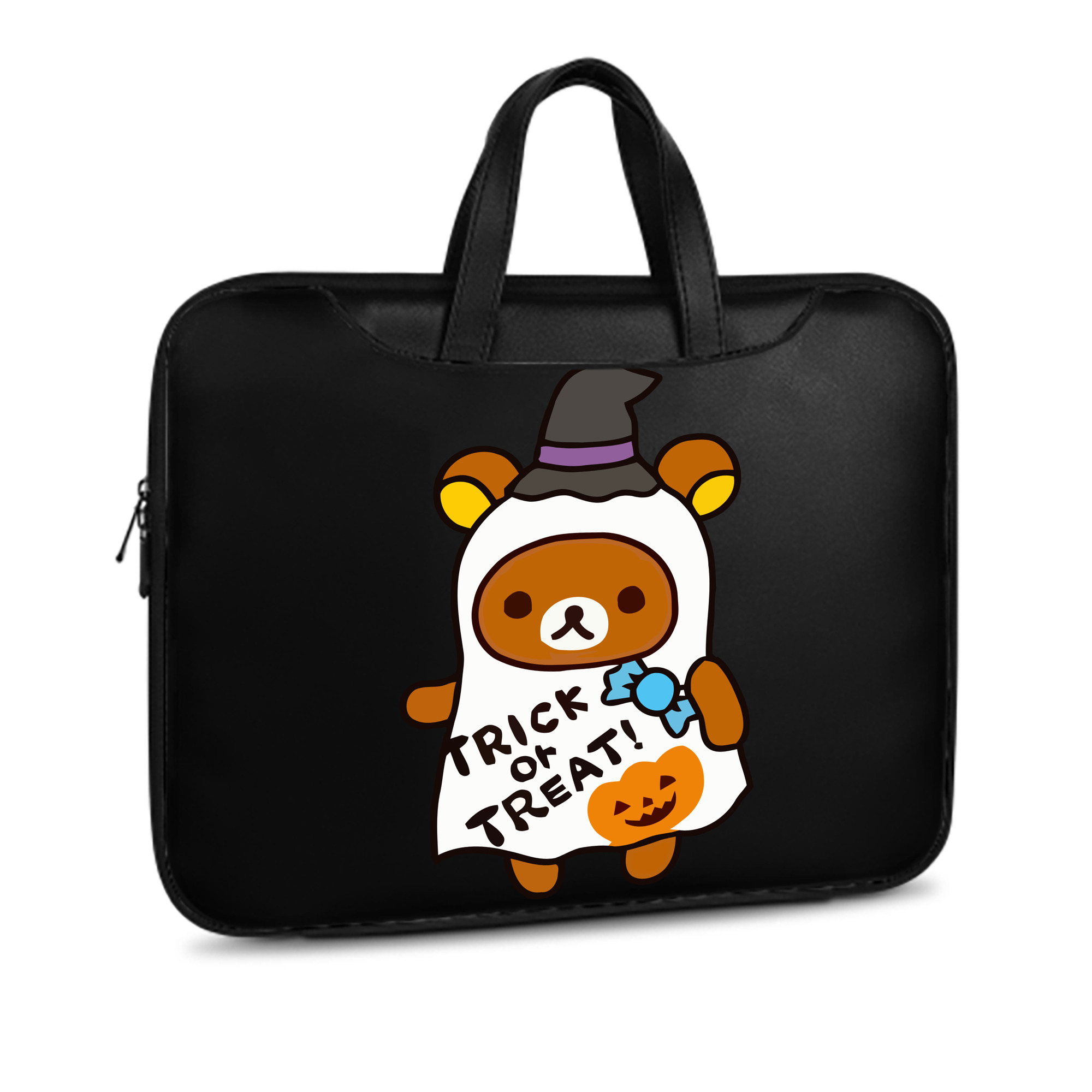 （画像用） リラックマ リラックマ キイロイトリ Rilakkuma Korilakkuma Kiiroitori レザーラップトップバッグ　ノートパソコンケース