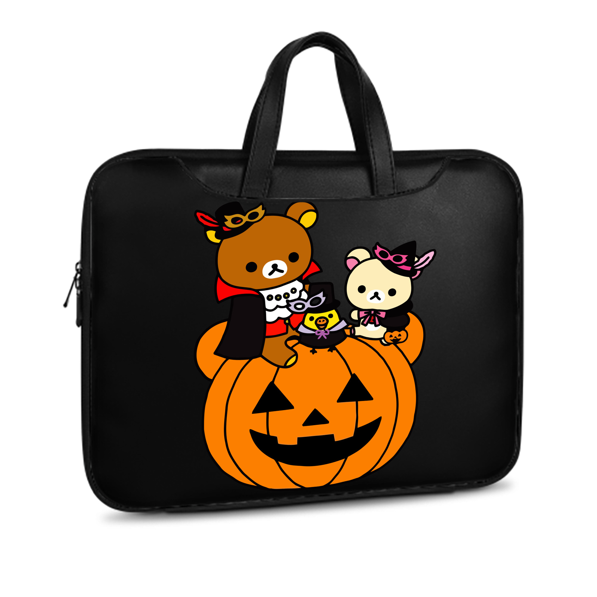 （画像用） リラックマ リラックマ キイロイトリ Rilakkuma Korilakkuma Kiiroitori レザーラップトップバッグ　ノートパソコンケース