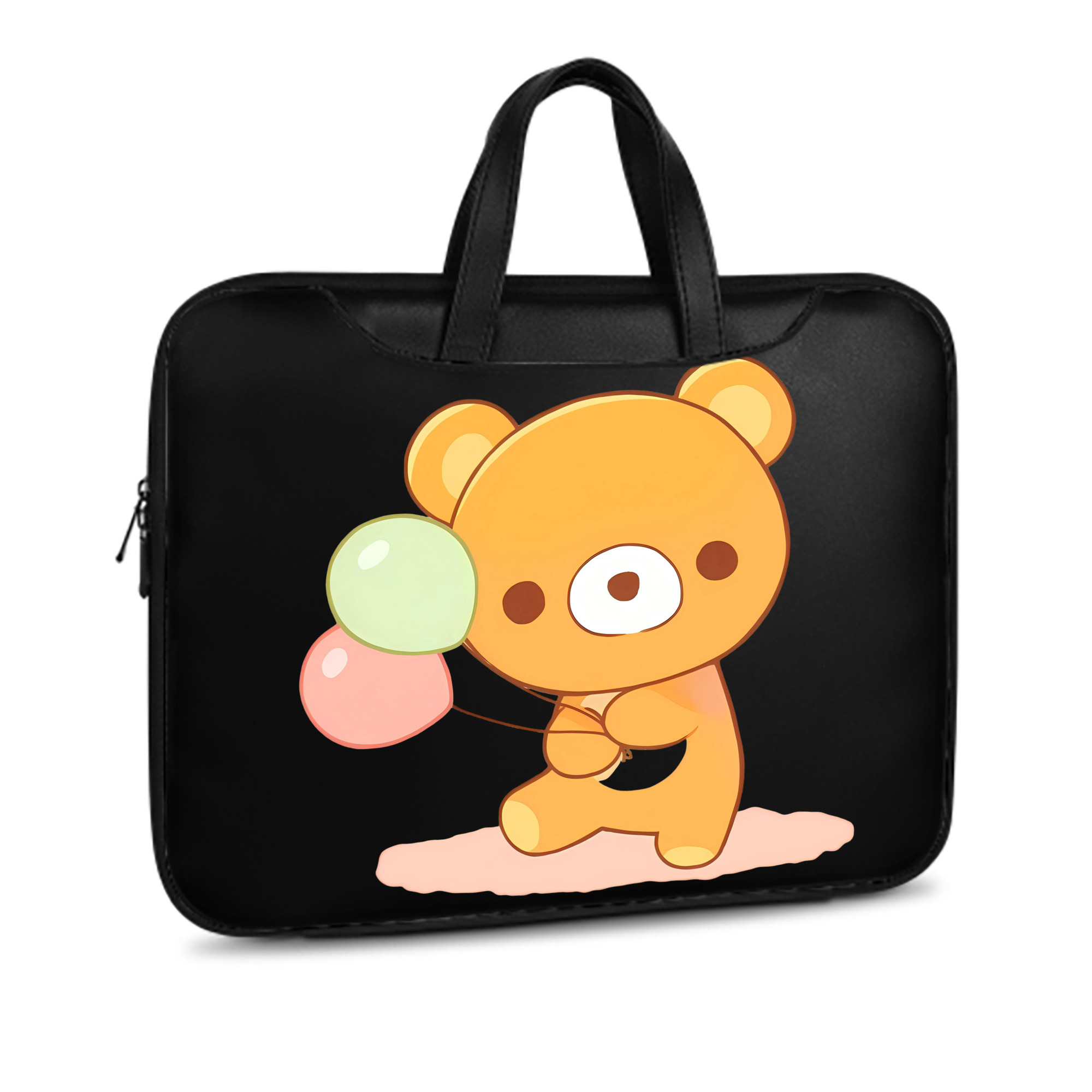（画像用） リラックマ リラックマ キイロイトリ Rilakkuma Korilakkuma Kiiroitori レザーラップトップバッグ　ノートパソコンケース