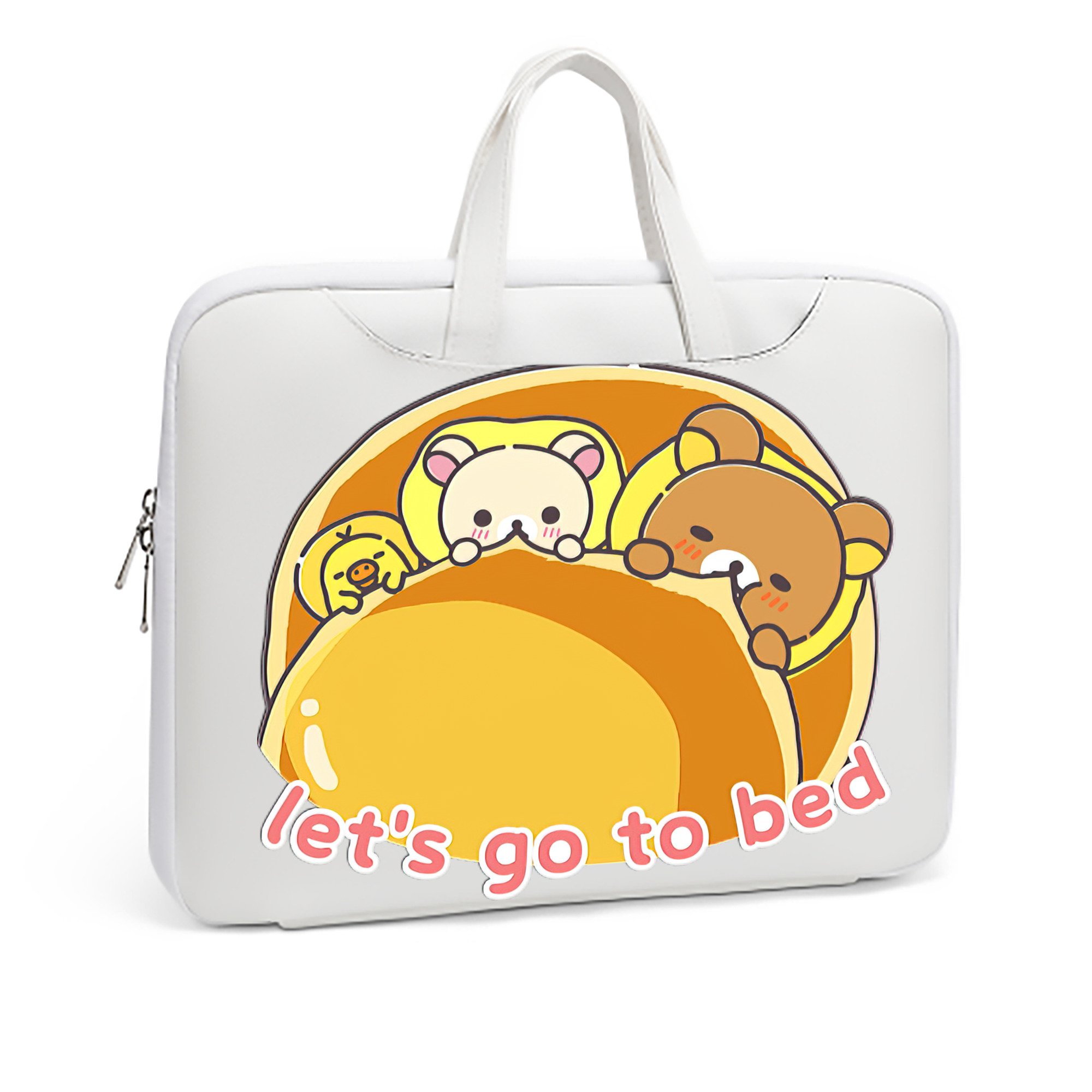 （画像用） リラックマ リラックマ キイロイトリ Rilakkuma Korilakkuma Kiiroitori レザーラップトップバッグ　ノートパソコンケース