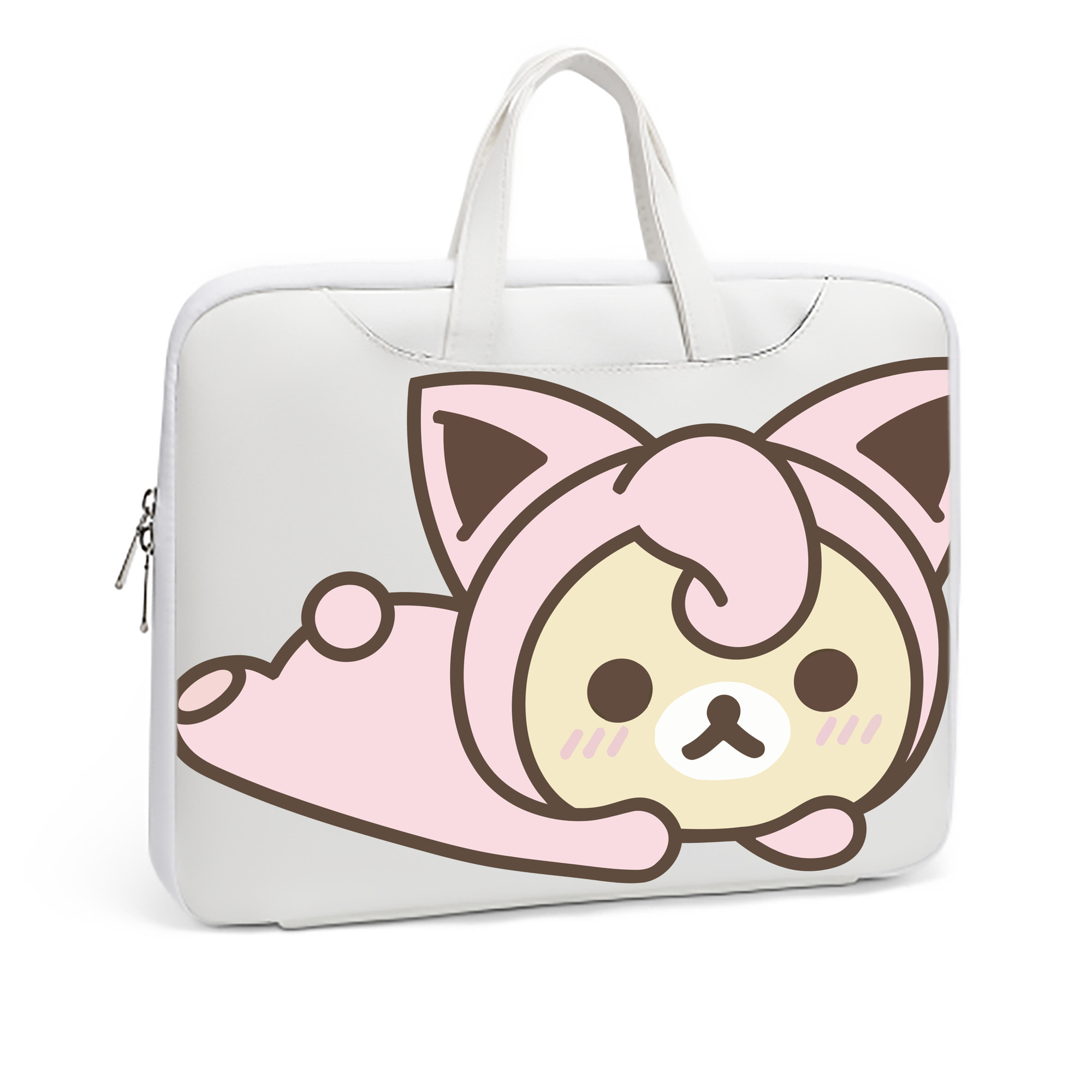 （画像用） リラックマ リラックマ キイロイトリ Rilakkuma Korilakkuma Kiiroitori レザーラップトップバッグ　ノートパソコンケース