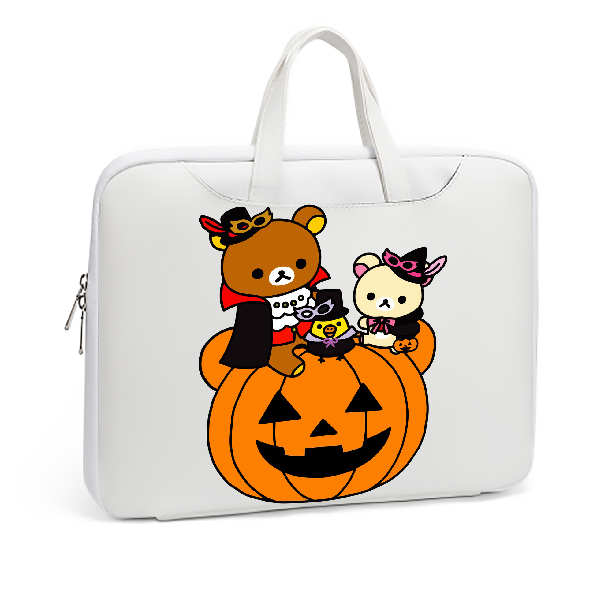 （画像用） リラックマ リラックマ キイロイトリ Rilakkuma Korilakkuma Kiiroitori レザーラップトップバッグ　ノートパソコンケース
