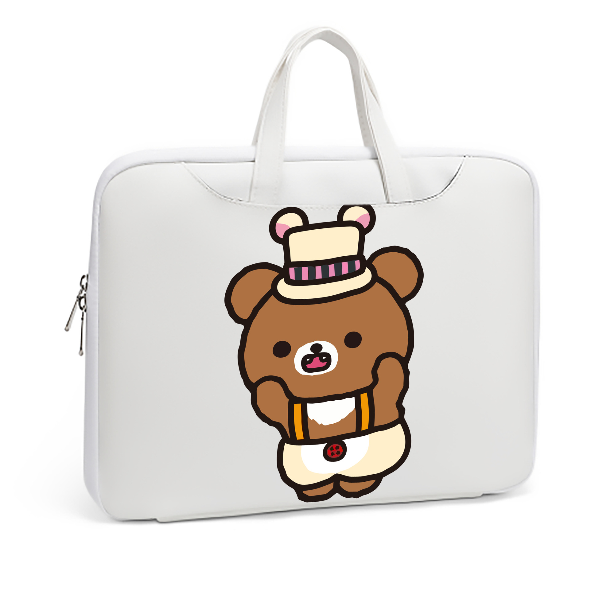 （画像用） リラックマ リラックマ キイロイトリ Rilakkuma Korilakkuma Kiiroitori レザーラップトップバッグ　ノートパソコンケース