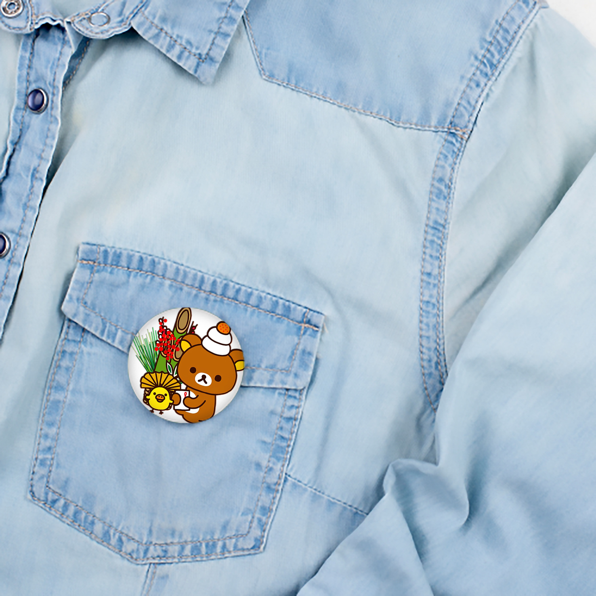 リラックマ リラックマ キイロイトリ Rilakkuma Korilakkuma Kiiroitori 6cm 缶バッジ 複数セット