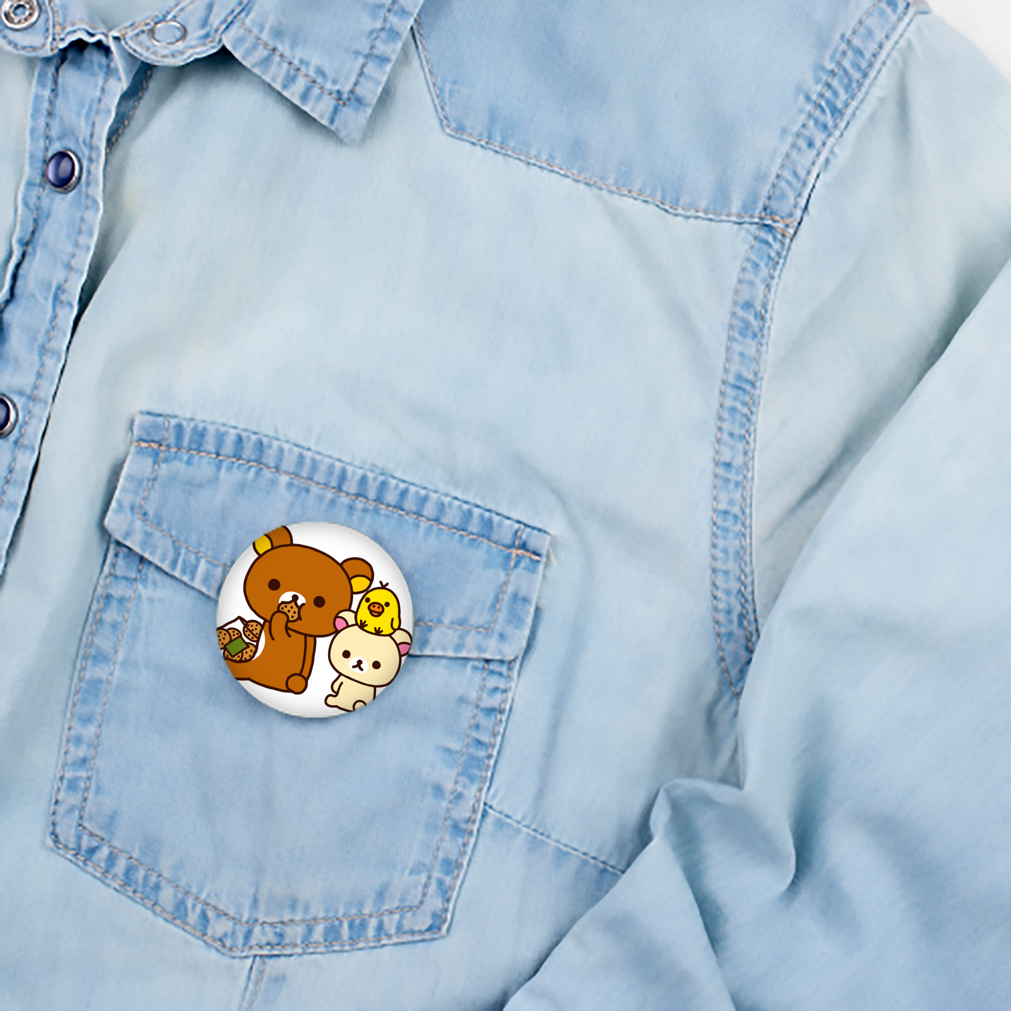 リラックマ リラックマ キイロイトリ Rilakkuma Korilakkuma Kiiroitori 6cm 缶バッジ 複数セット