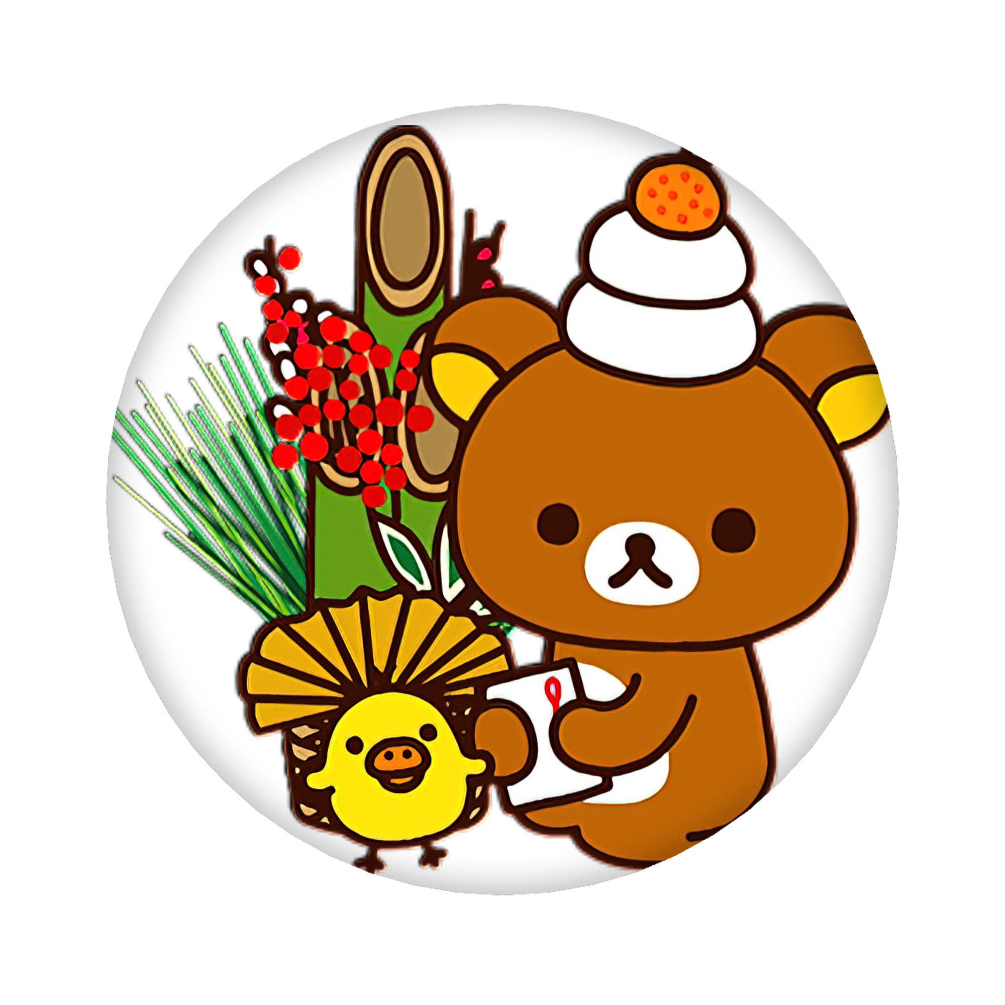 （画像用） リラックマ リラックマ キイロイトリ Rilakkuma Korilakkuma Kiiroitori 6cm 缶バッジ 複数セット