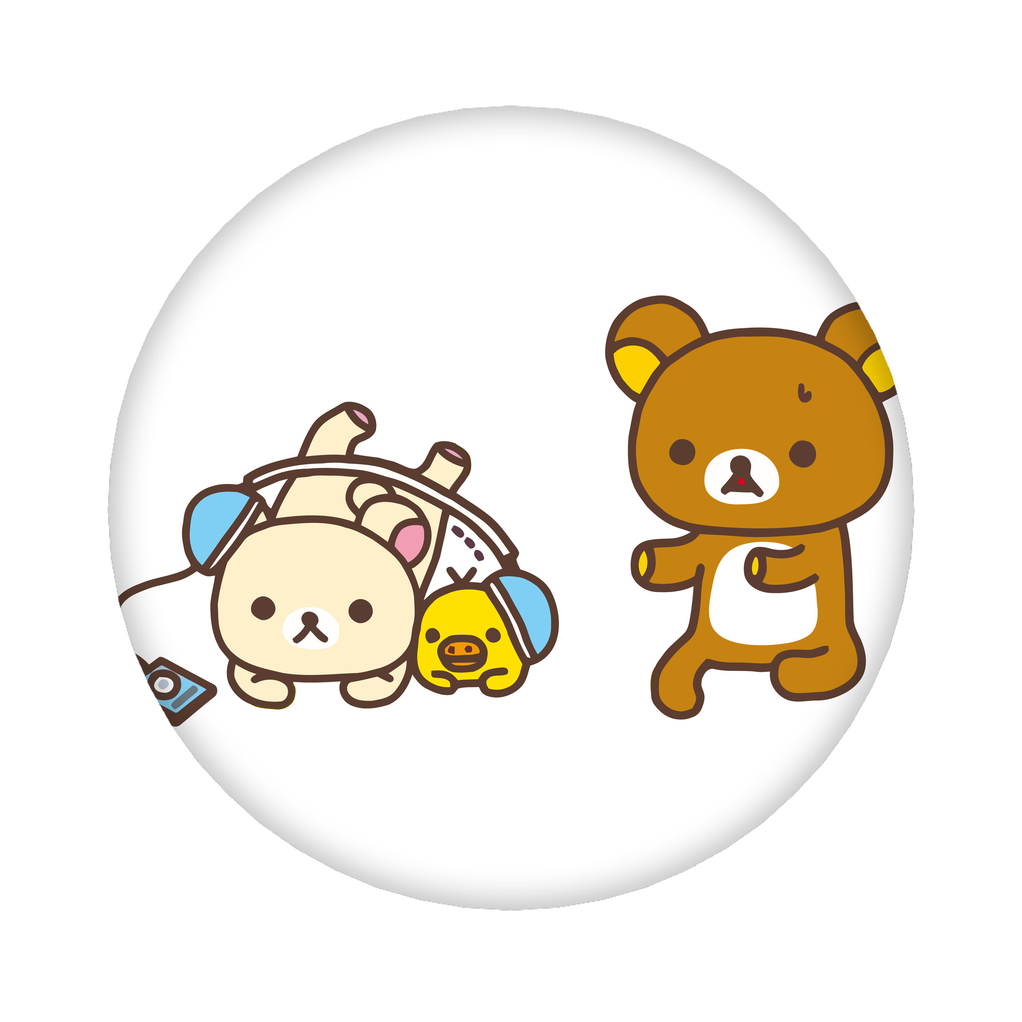 （画像用） リラックマ リラックマ キイロイトリ Rilakkuma Korilakkuma Kiiroitori 6cm 缶バッジ 複数セット