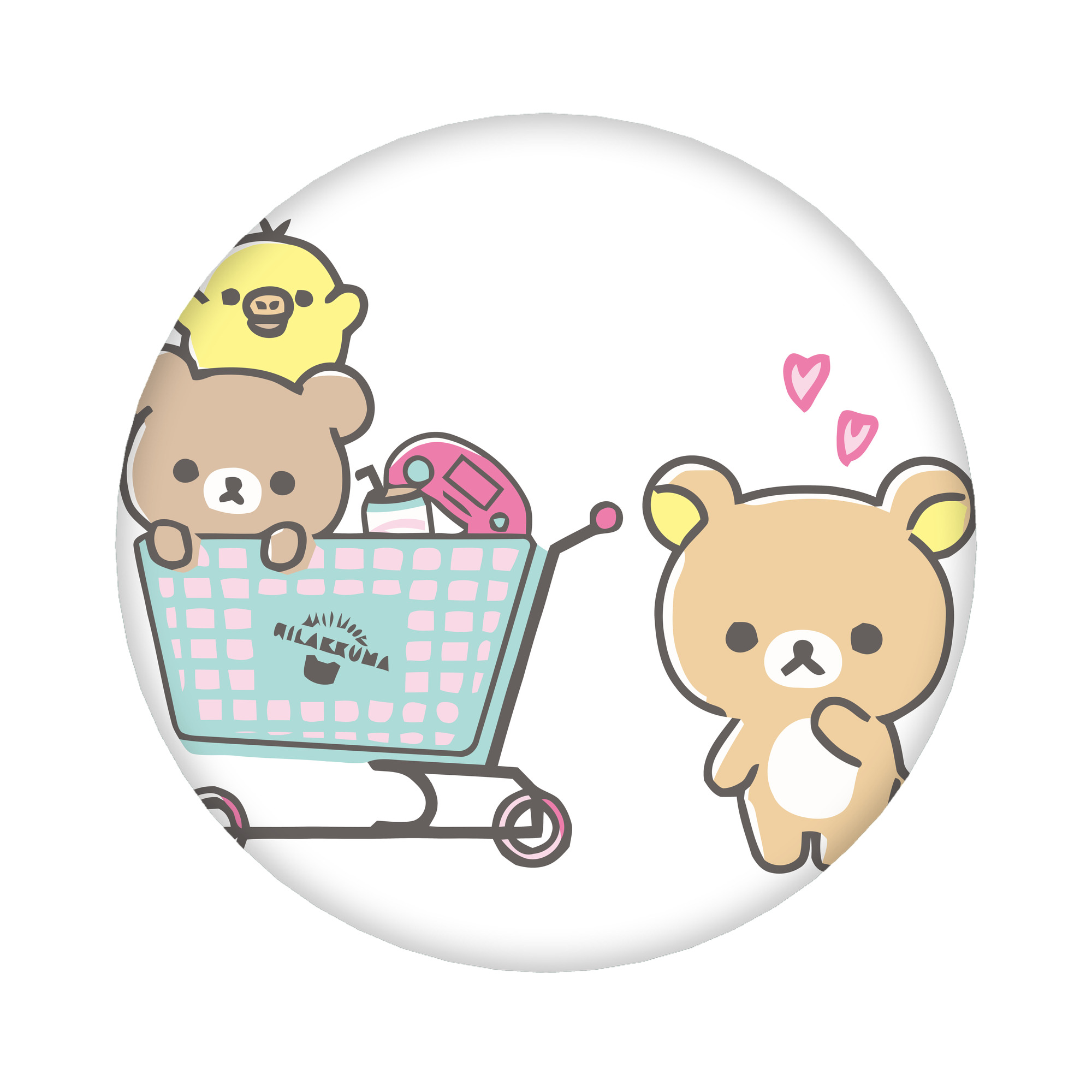 （画像用） リラックマ リラックマ キイロイトリ Rilakkuma Korilakkuma Kiiroitori 6cm 缶バッジ 複数セット