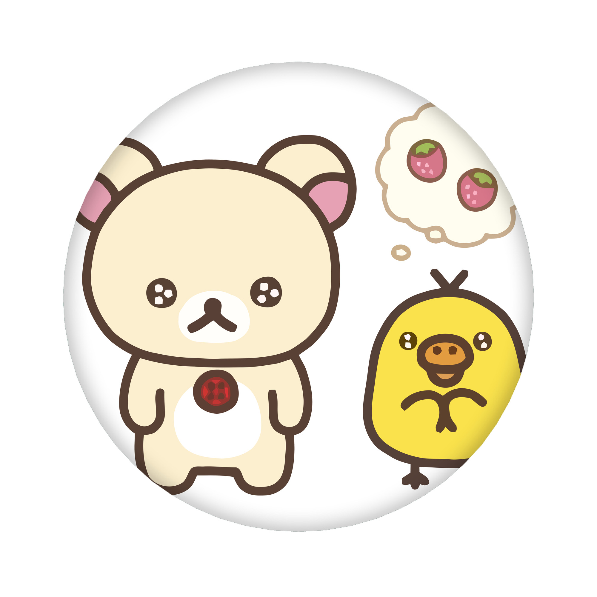 （画像用） リラックマ リラックマ キイロイトリ Rilakkuma Korilakkuma Kiiroitori 6cm 缶バッジ 複数セット