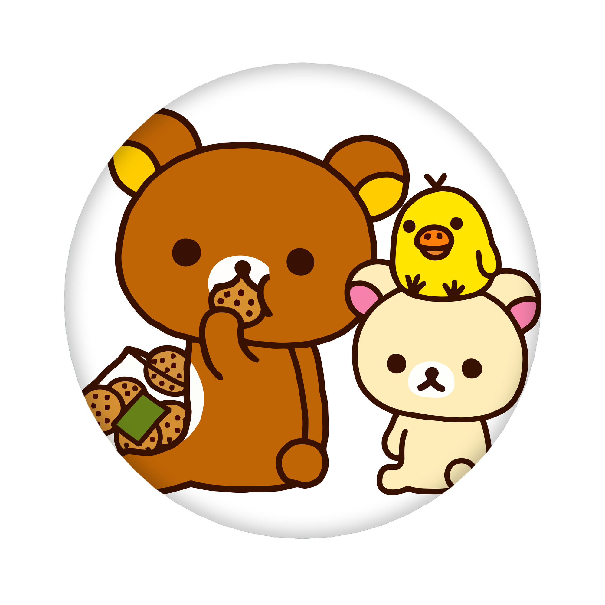 （画像用） リラックマ リラックマ キイロイトリ Rilakkuma Korilakkuma Kiiroitori 6cm 缶バッジ 複数セット