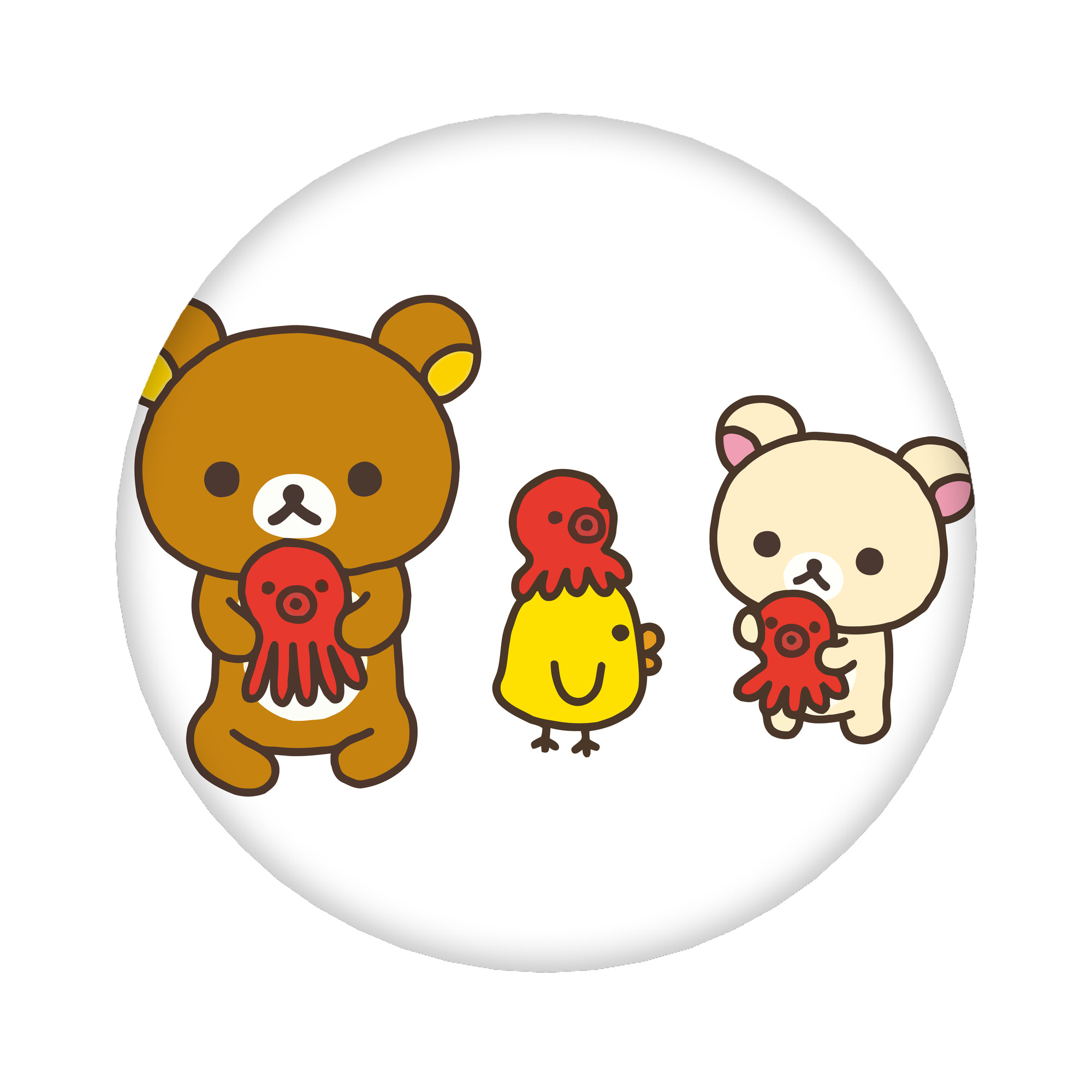 （画像用） リラックマ リラックマ キイロイトリ Rilakkuma Korilakkuma Kiiroitori 6cm 缶バッジ 複数セット
